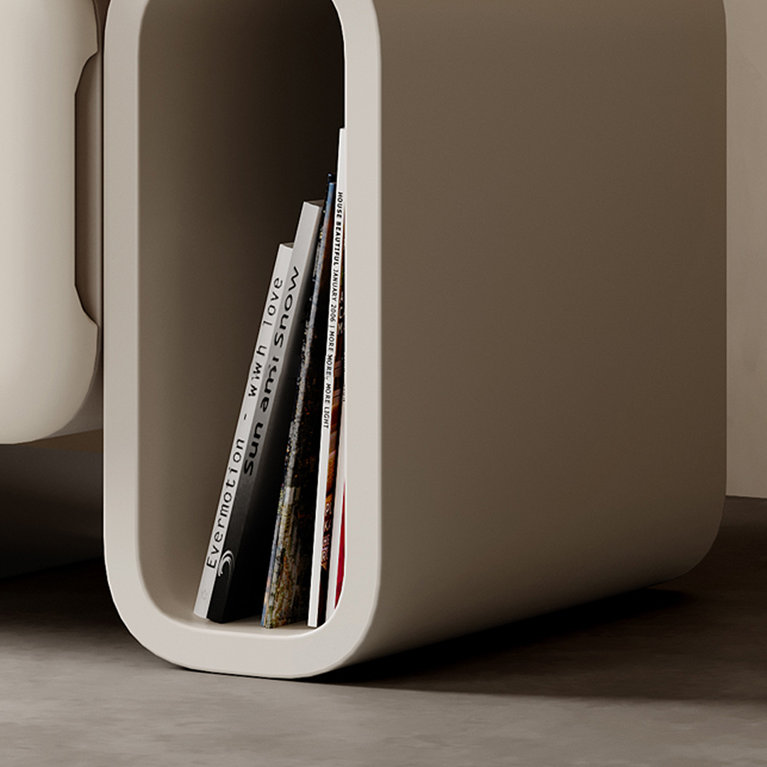 Modern Violeta bedside table by DC Concept with sleek solid wood design, perfect for contemporary bedroom decor.