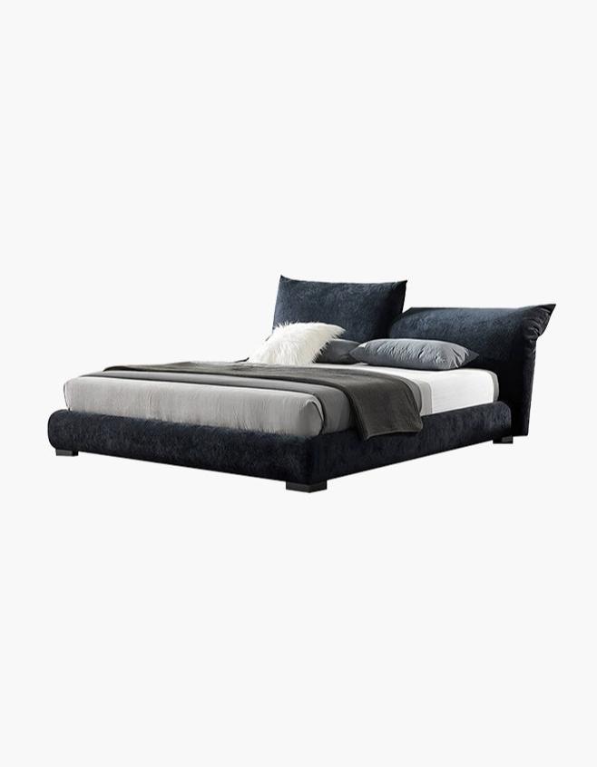 DC Concept Zuri king and super king size bed with plush corduroy upholstery, shown in a modern bedroom setting.