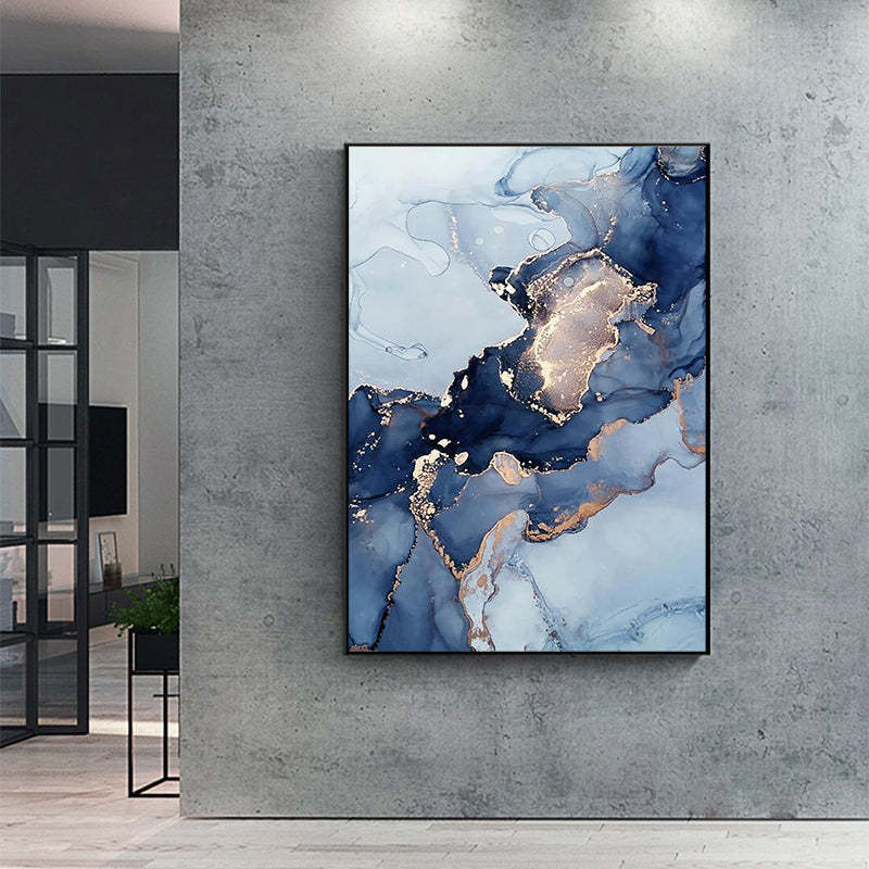 Decorated canvas painting for living room by Michan Direct featuring abstract artwork with vibrant colors and modern design.