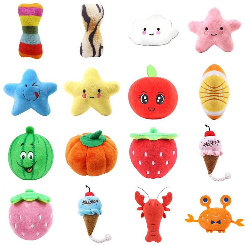 Gooddog Plush Squeaky Dog Toy | Cute Fruit-Shaped Interactive Toy for Dogs & Puppies