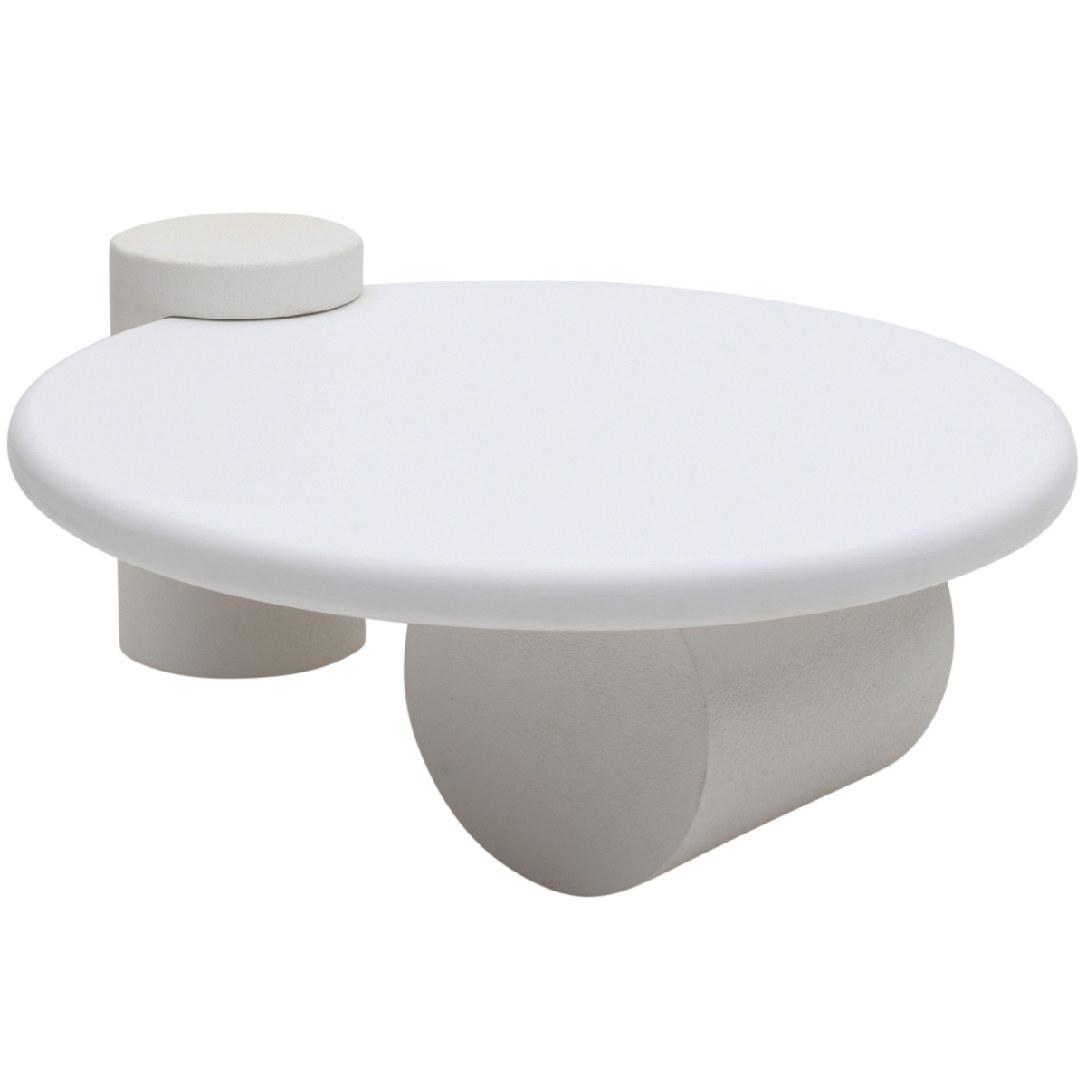 Modern abstract coffee table with geometric design and wooden finish, from InStock furniture collection.