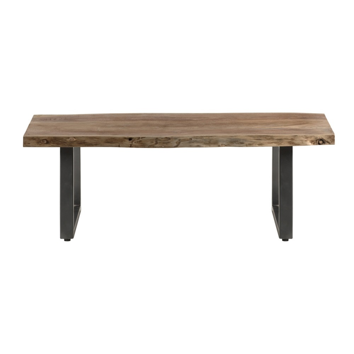 Baltic Live Edge Coffee Table with natural wood finish and sturdy legs, ideal for modern home living room decor.