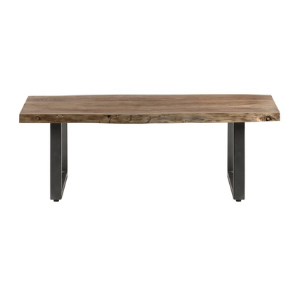 Baltic Live Edge Coffee Table with natural wood finish and sturdy legs, ideal for modern home living room decor.