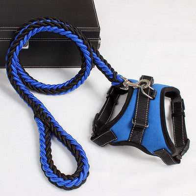 New Nylon Medium Large Dog Harness Collar | Padded Reflective K9 Dog Vest