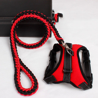 New Nylon Medium Large Dog Harness Collar | Padded Reflective K9 Dog Vest