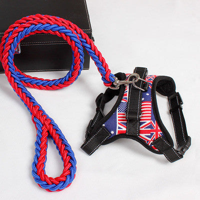 New Nylon Medium Large Dog Harness Collar | Padded Reflective K9 Dog Vest