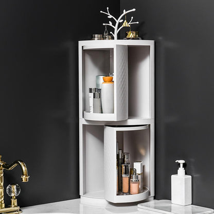 Rotating Bathroom Organiser | Wall-Mounted Corner Storage Rack