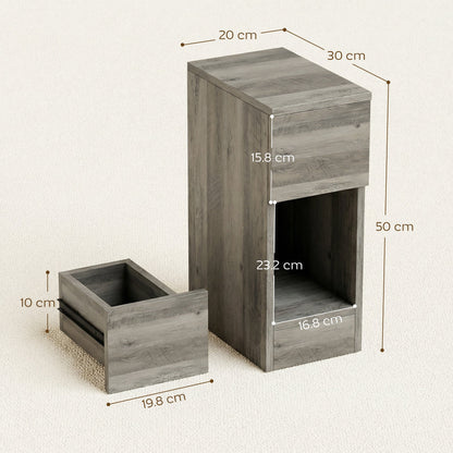 Wise Galleria modern grey storage bedside tables set with sleek design and convenient drawers for bedroom organization.