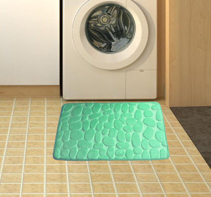 Pebble Stone Bathroom Mat | Soft Memory Foam Anti-Slip Bath Mat