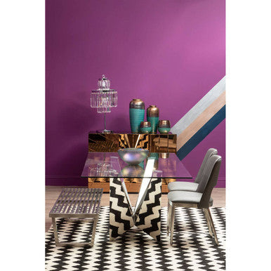 Large ribbed ceramic vase from DEPOT, Capri collection, with a textured design suitable for decorative floral arrangements.