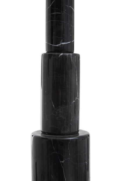 Black Marble Table Lamp with Ivory Shade | Elara