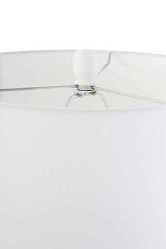 Eben Black Marble Table Lamp with White Shade