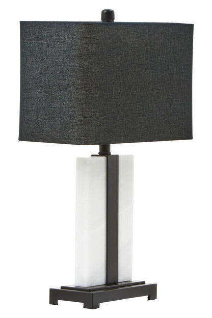 Elvie Black & White Marble Table Lamp