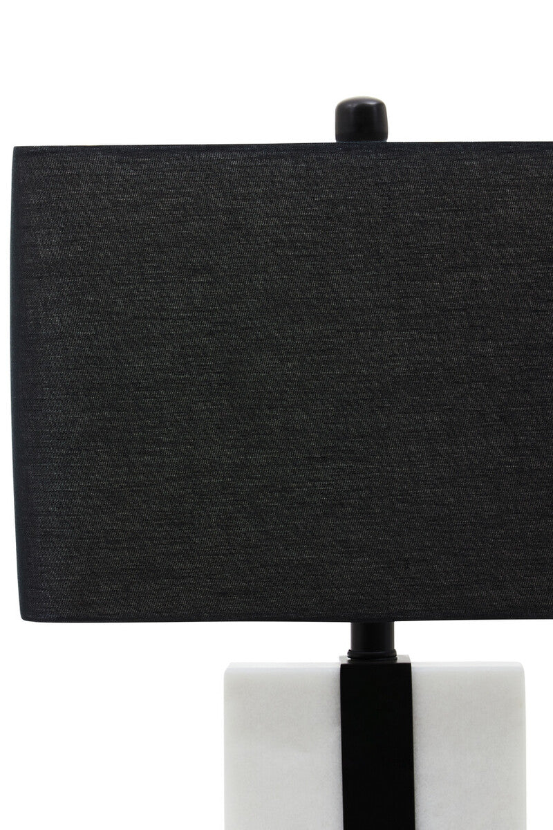Elvie Black & White Marble Table Lamp