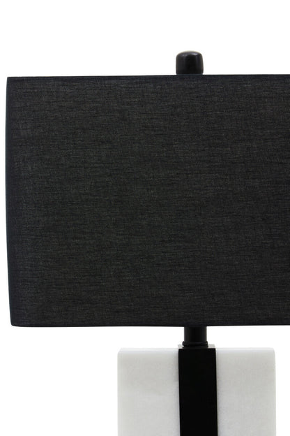Elvie Black & White Marble Table Lamp