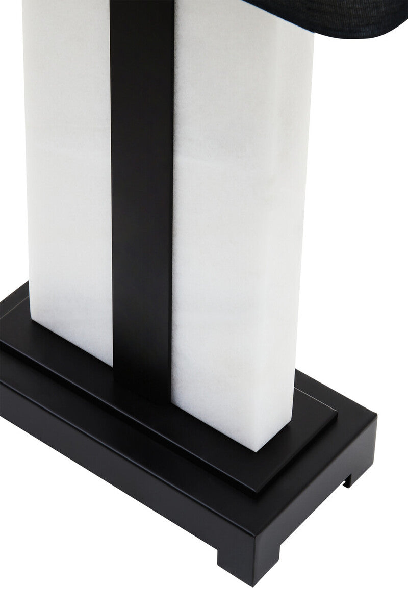 Elvie Black & White Marble Table Lamp