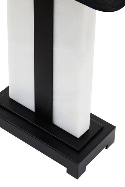 Elvie Black & White Marble Table Lamp