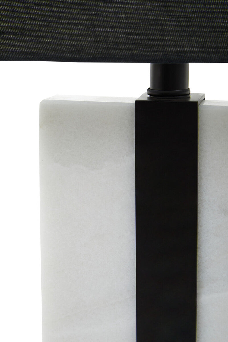 Elvie Black & White Marble Table Lamp