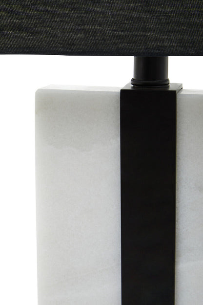 Elvie Black & White Marble Table Lamp