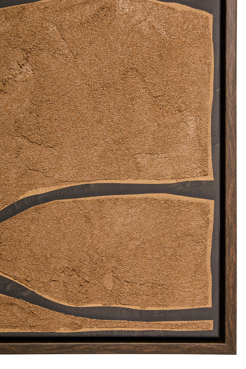 Set of 2 textured brown and black wall art pieces by Orsina, modern abstract wall decor for living spaces.