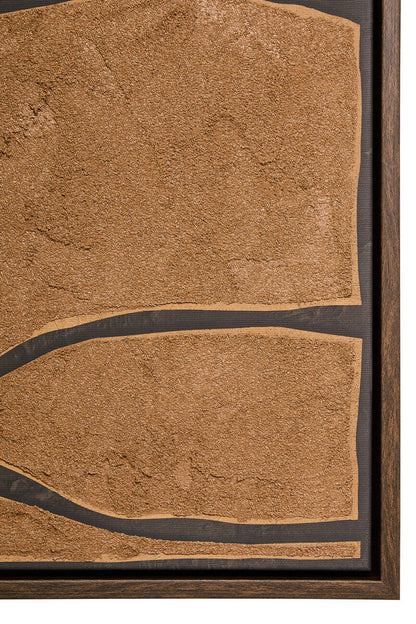 Set of 2 textured brown and black wall art pieces by Orsina, modern abstract wall decor for living spaces.