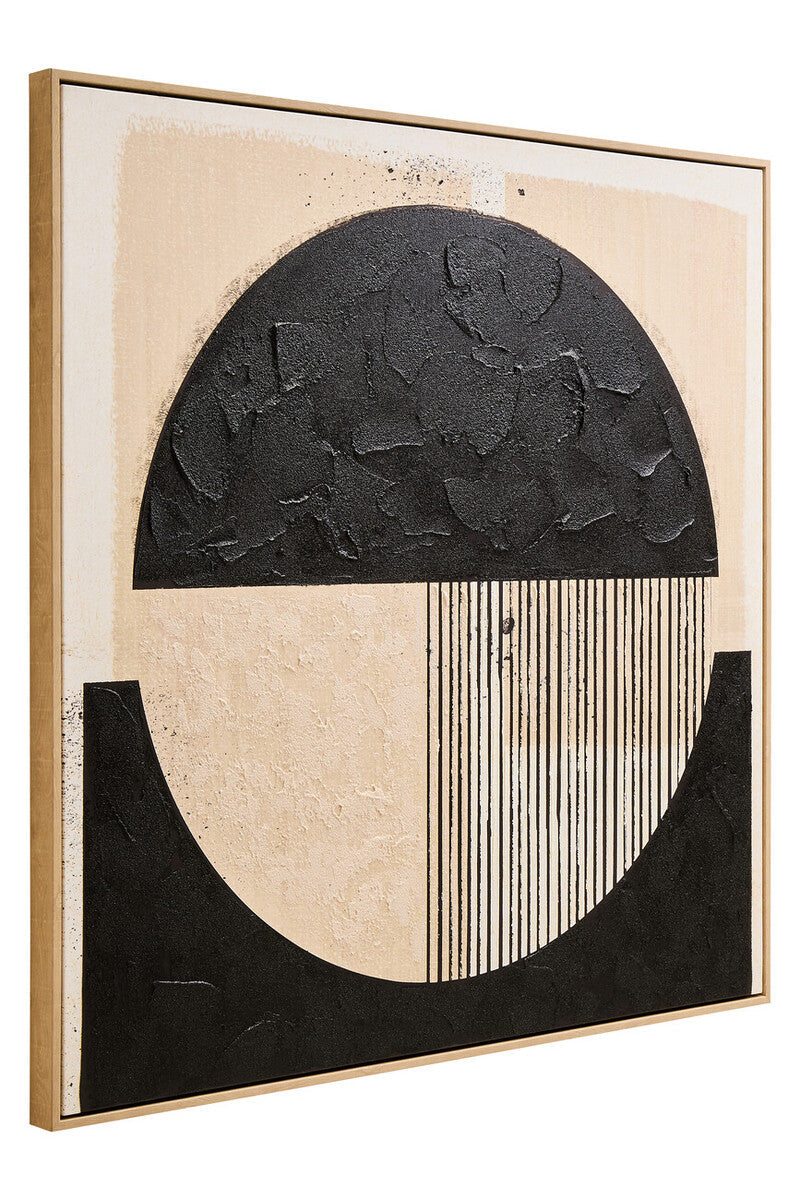 Abstract black and cream wall art by Orsina, featuring a modern, artistic design suitable for contemporary interior decor.