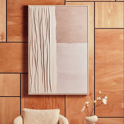 Abstract neutral wall art by Orsina, featuring modern geometric shapes and subtle color tones for contemporary interior decor.