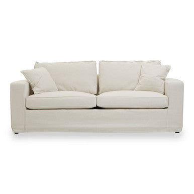 Orsina Valensole 3-seater cream fabric sofa with plush cushions and modern design, perfect for living room seating.