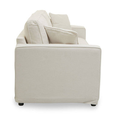 Orsina Valensole 3-seater cream fabric sofa with plush cushions and modern design, perfect for living room seating.