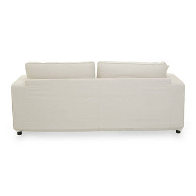 Orsina Valensole 3-seater cream fabric sofa with plush cushions and modern design, shown from a front angle.