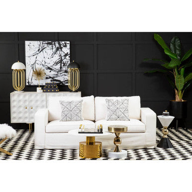 Orsina Valensole 3-seater cream fabric sofa with plush cushions and modern design, perfect for living room comfort.