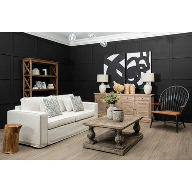 Cream fabric 3-seater sofa by Orsina, Valensole style with plush cushions and modern design in a living room setting.