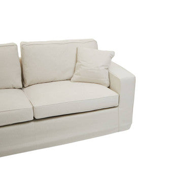Orsina Valensole 3-seater cream fabric sofa with plush cushions and modern design, suitable for living room seating.