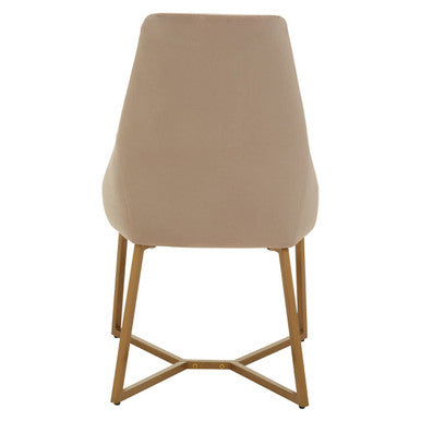 Orsina Vieste Mink Velvet Dining Chair showing plush velvet upholstery and sleek modern design