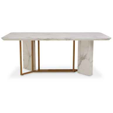 Orsina Vieste rectangular dining table with wooden surface and sturdy legs, ideal for family meals and gatherings.