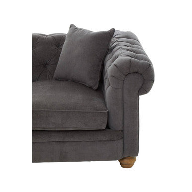 Orsina Spencer two-seater grey fabric sofa with plush cushions and modern design, perfect for living room seating.