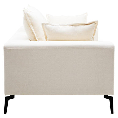 Orsina Avignon 3-seater textured cream fabric sofa with plush cushions and modern design.