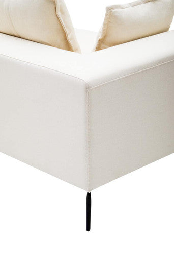 Orsina Avignon 3-seater sofa with textured cream fabric, showcasing plush cushioning and modern design in a stylish living room setting.