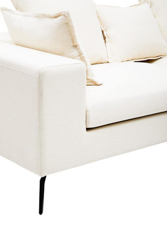 Orsina Avignon 3-seater cream textured fabric sofa with plush cushions in a modern living room setting.