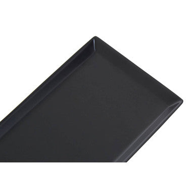 Allegra Black Stainless Steel Bathroom Tray | Rectangular Vanity Organiser