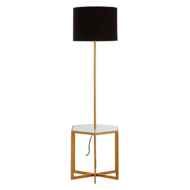Orsina Sika white marble and gold floor lamp with sleek modern design and elegant lighting fixture.