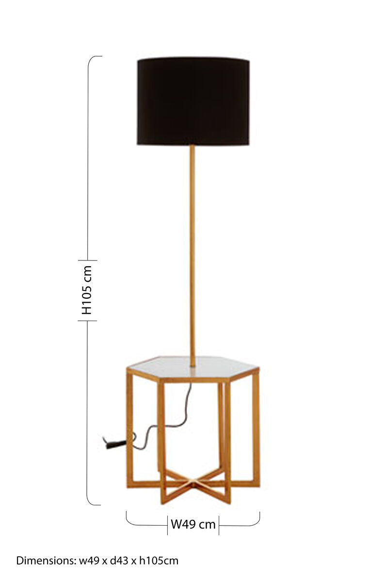 Orsina Sika white marble and gold floor lamp with sleek design and modern aesthetic, showcasing a stylish lighting fixture.