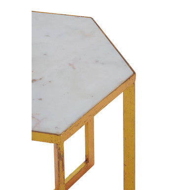 Orsina Sika white marble and gold floor lamp with sleek design and elegant finish, standing tall with a modern aesthetic.