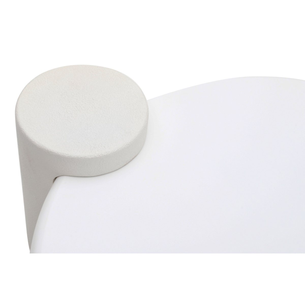 Modern abstract coffee table with geometric design, in-stock furniture piece featuring a sleek, contemporary style.