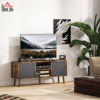 HOMCOM Modern TV Cabinet Stand w/ Shelves & Drawers, Bedroom
