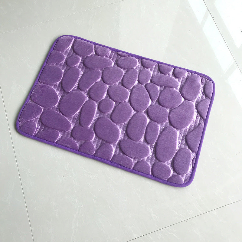 Pebble Stone Bathroom Mat | Soft Memory Foam Anti-Slip Bath Mat