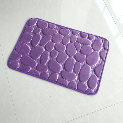 Pebble Stone Bathroom Mat | Soft Memory Foam Anti-Slip Bath Mat