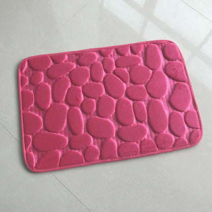 Pebble Stone Bathroom Mat | Soft Memory Foam Anti-Slip Bath Mat