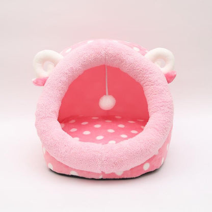 Enclosed Cat Bed for Cats & Small Dogs
