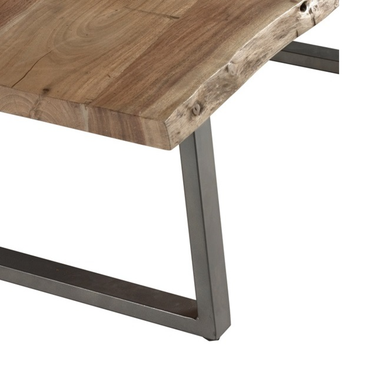 InStock Baltic Live Edge Coffee Table showcasing natural wood grain and live edge design in a modern home setting.